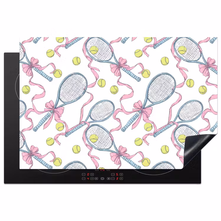 Tennis - Strikken - Kleurrijk Inductie beschermer vinyl 3mm klein 276 -3d