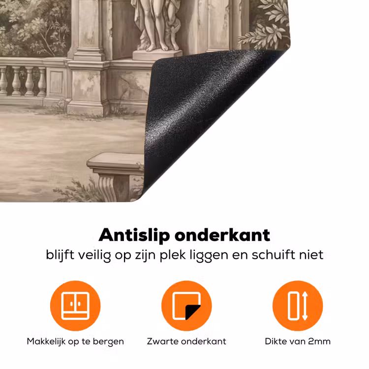 Terras - Stad - Uitzicht - Rivier Inductie beschermer vinyl 3mm klein -zzzzzzz-td-onderkant