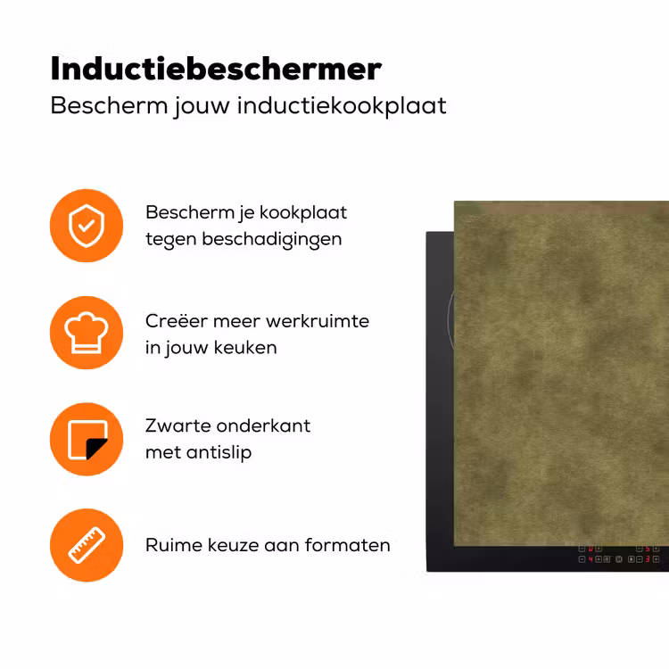 Textuur - Abstract - Groen Inductie beschermer vinyl 3mm klein 276 -zzzzzzz-td-ups