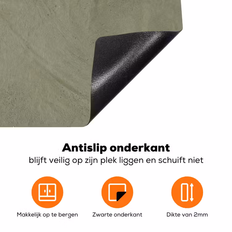 Textuur - Betonlook - Achtergrond - Modern - Groen Inductie beschermer vinyl 3mm klein -zzzzzzz-td-onderkant