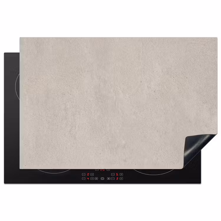 Textuur - Effen - Abstract - Beige Inductie beschermer vinyl 3mm klein -3d