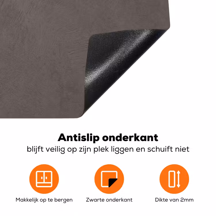 Textuur - Grijs - Modern - Abstract - Oppervlak Inductie beschermer vinyl 3mm klein -zzzzzzz-td-onderkant