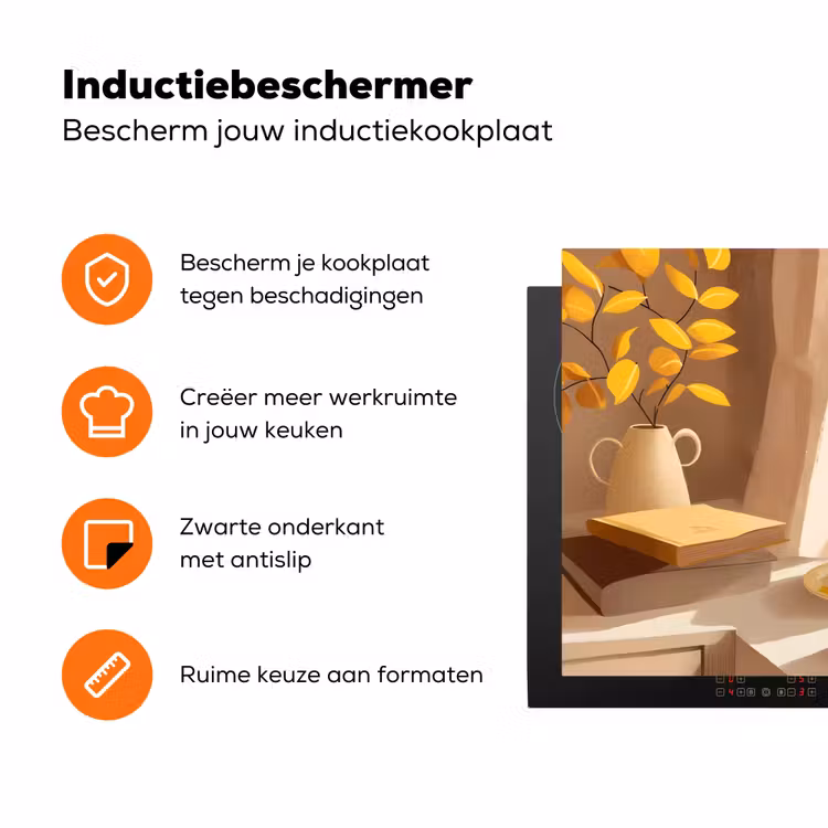 Thee - Boek - Thee - Herfst Inductie beschermer vinyl 3mm klein -zzzzzzz-td-ups