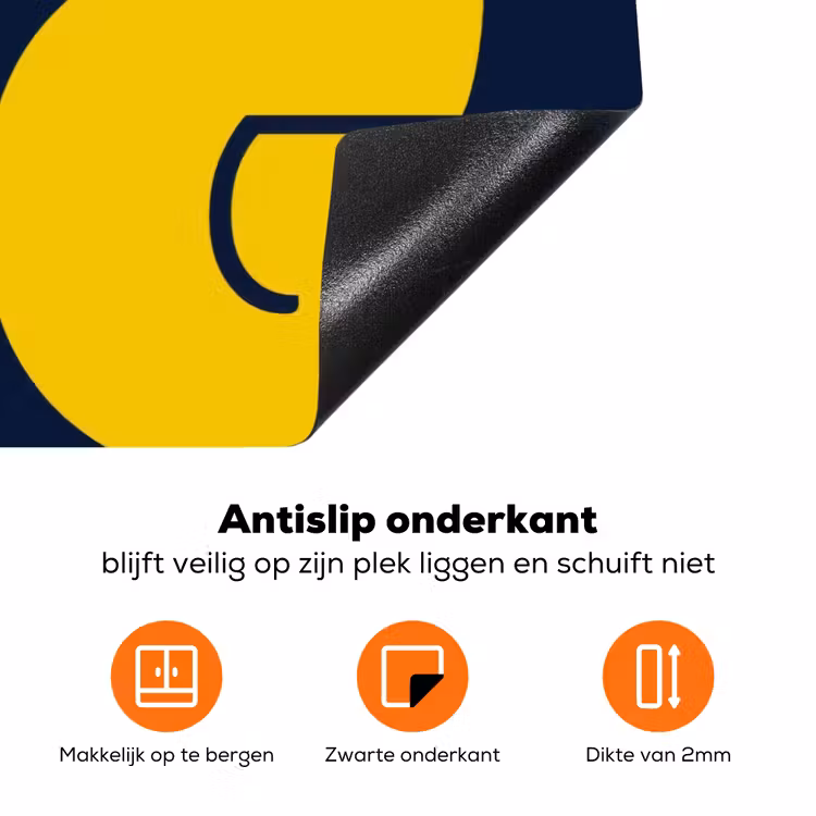 Think big - Blauw - Geel Inductie beschermer vinyl 3mm klein -zzzzzzz-td-onderkant