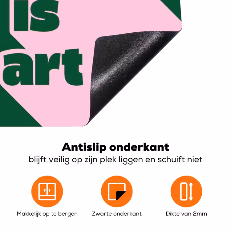 This is art - Schaduw - Roze Inductie beschermer vinyl 3mm klein -zzzzzzz-td-onderkant