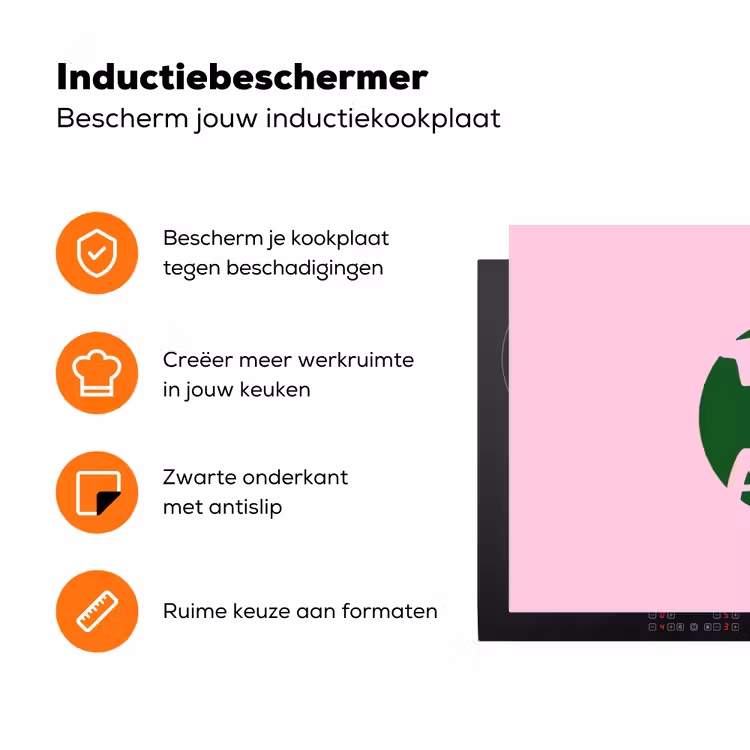 This is art - Tekst - Cirkel - Groen Inductie beschermer vinyl 3mm klein -zzzzzzz-td-ups