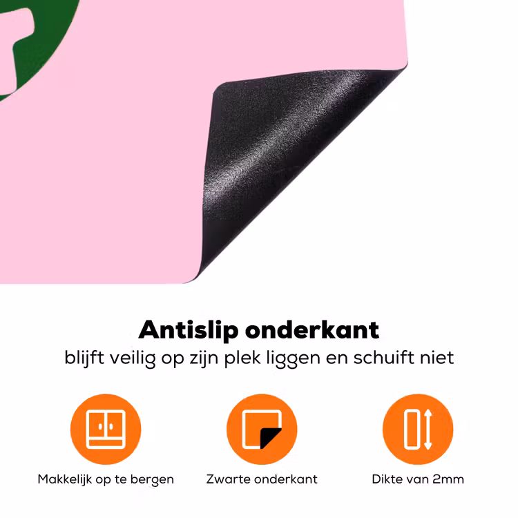 This is art - Tekst - Cirkel - Groen Inductie beschermer vinyl 3mm klein -zzzzzzz-td-onderkant