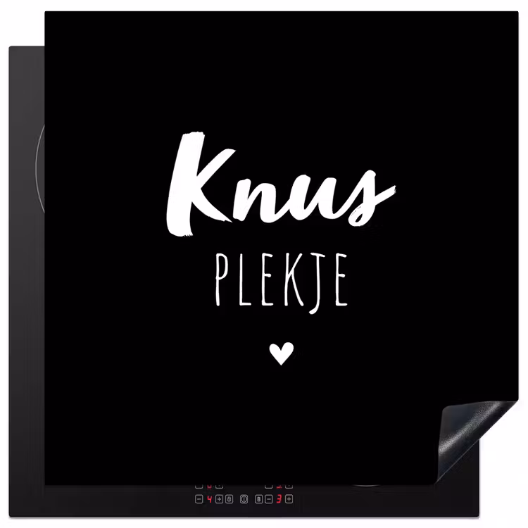 Thuis - Quotes - Knus plekje - Tekst Inductie beschermer vinyl 3mm middel -3d