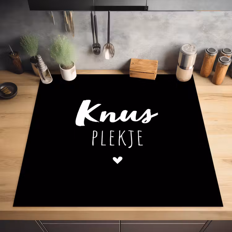 Thuis - Quotes - Knus plekje - Tekst Inductie beschermer vinyl 3mm middel -sfeer5