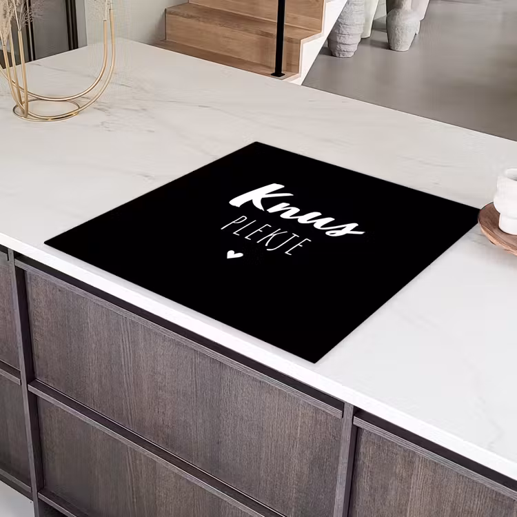 Thuis - Quotes - Knus plekje - Tekst Inductie beschermer vinyl 3mm middel -sfeer8