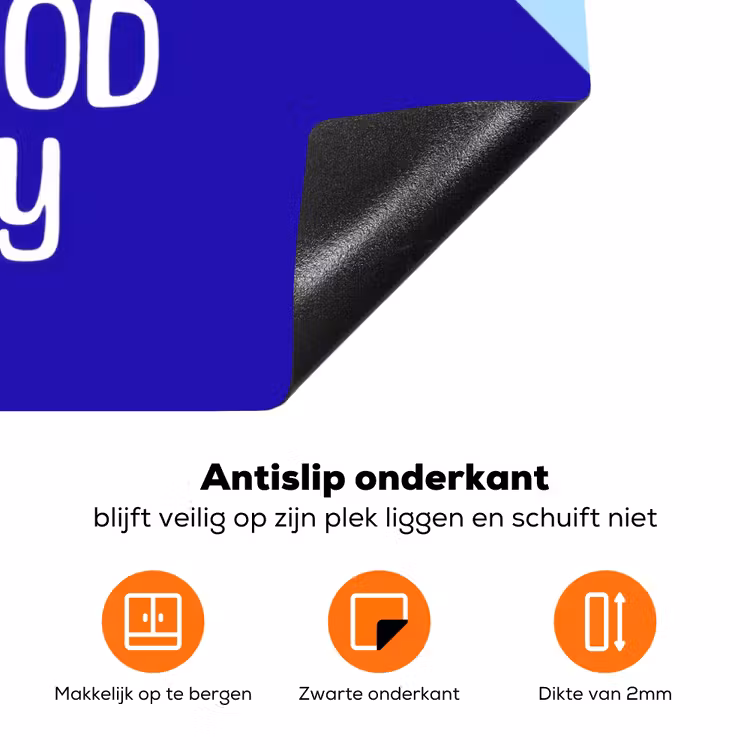 Today is a good day - Blauw - Schaduw Inductie beschermer vinyl 3mm klein -zzzzzzz-td-onderkant