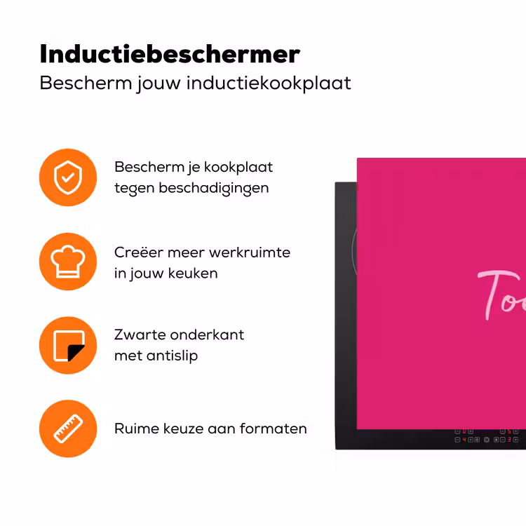 Toedeloe - Roze Inductie beschermer vinyl 3mm klein -zzzzzzz-td-ups