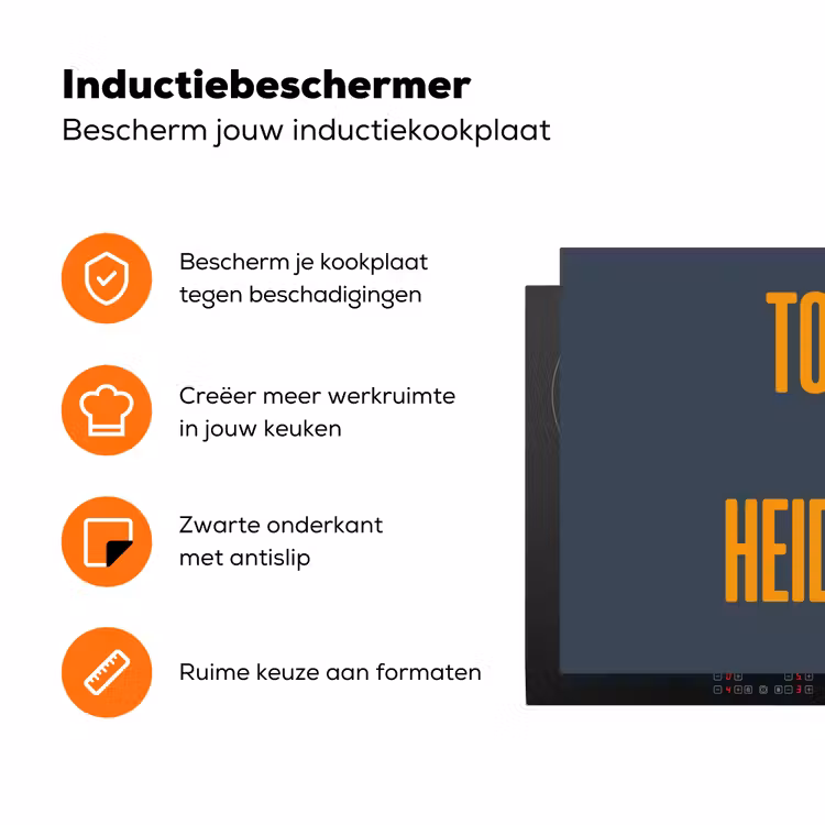 Too old for heidi klum - Geel - Blauw Inductie beschermer vinyl 3mm klein -zzzzzzz-td-ups