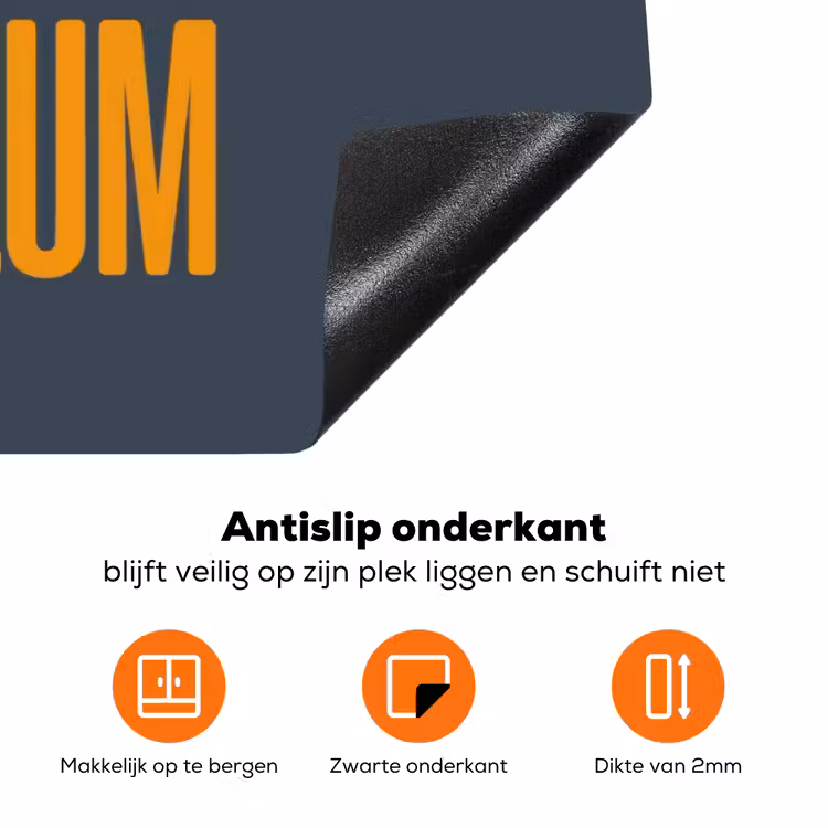 Too old for heidi klum - Geel - Blauw Inductie beschermer vinyl 3mm klein -zzzzzzz-td-onderkant