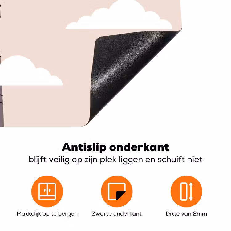 Toren - Klok - Londen - Architectuur - Retro Inductie beschermer vinyl 3mm klein -zzzzzzz-td-onderkant