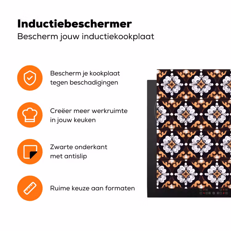 traditioneel - Element - Kleurrijk Inductie beschermer vinyl 3mm klein 276 -zzzzzzz-td-ups