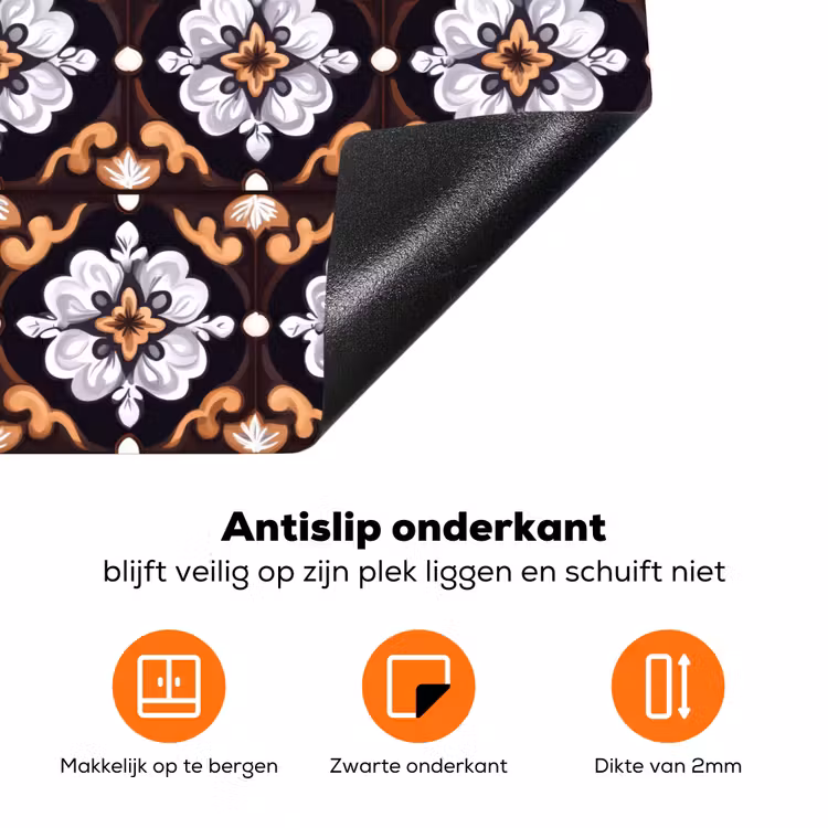 traditioneel - Element - Kleurrijk Inductie beschermer vinyl 3mm klein 276 -zzzzzzz-td-onderkant