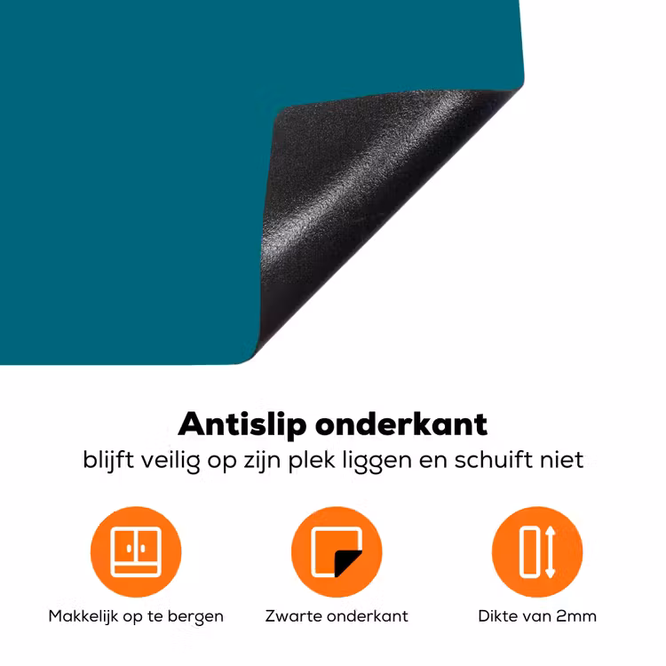 Tropical - Peacock - Blauw Inductie beschermer vinyl 3mm klein 276 -zzzzzzz-td-onderkant