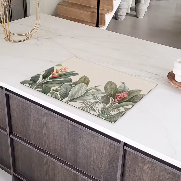 Tropisch - Planten - Modern - Groen Inductie beschermer vinyl 3mm klein -sfeer8