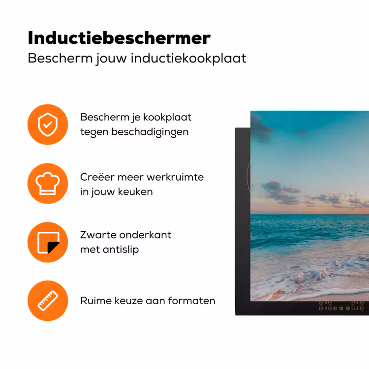 Tropische Zonsondergang Symfonie Inductie beschermer vinyl 3mm klein -zzzzzzz-td-ups