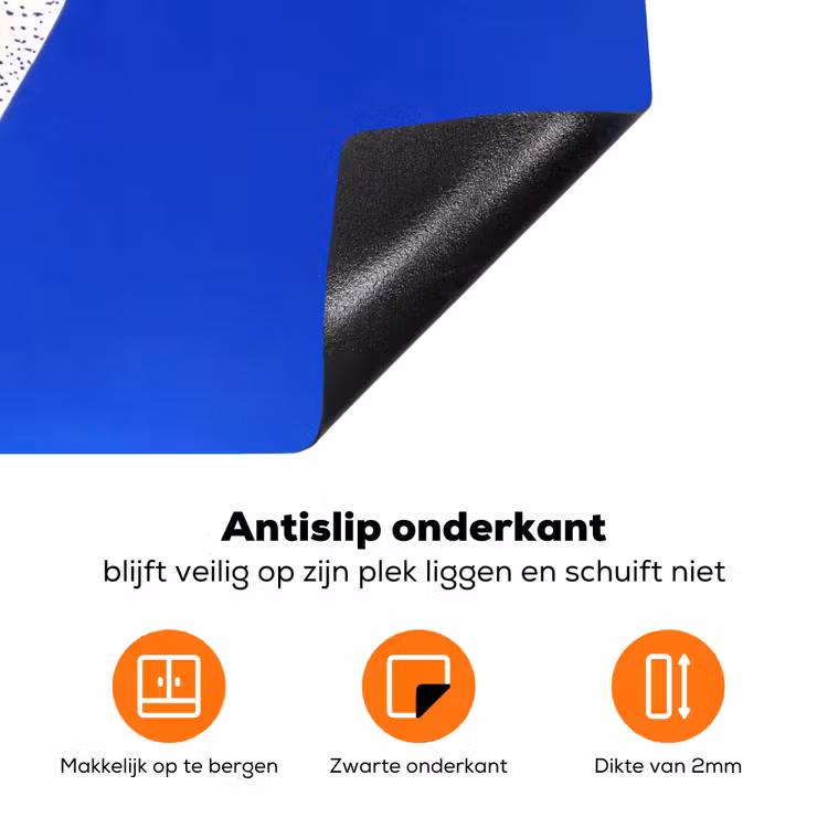 Tulp - Minimalistisch - Bladeren - Wit Inductie beschermer vinyl 3mm klein -zzzzzzz-td-onderkant