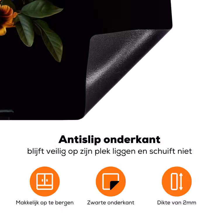 Tulpen - Bessen - Boeket - Vaas Inductie beschermer vinyl 3mm klein -zzzzzzz-td-onderkant