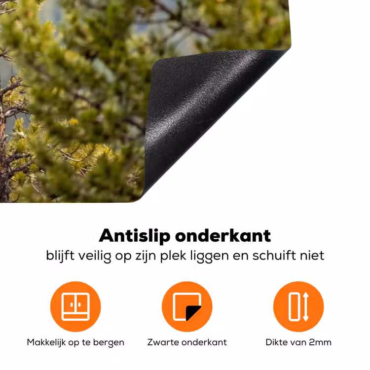 Uil - Oehoe - Bomen - Natuur Inductie beschermer vinyl 3mm klein -zzzzzzz-td-onderkant