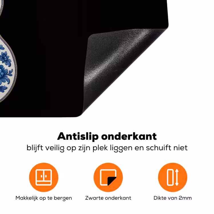 Ukelele - Delfts - Blauw - Muziek Inductie beschermer vinyl 3mm klein -zzzzzzz-td-onderkant