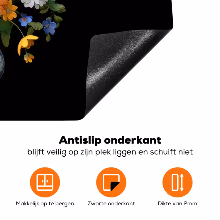 Vaas - Boeket - Bloemen - Kleur Inductie beschermer vinyl 3mm klein -zzzzzzz-td-onderkant