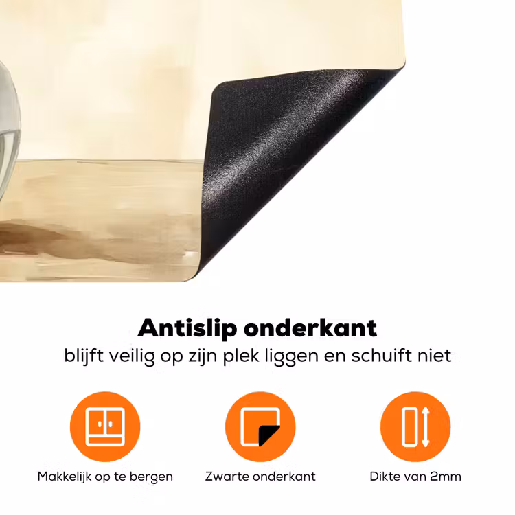 Vaas - Keramiek - Olijftakken Inductie beschermer vinyl 3mm klein -zzzzzzz-td-onderkant