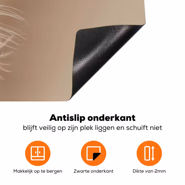 Veer - Minimalistisch - Roze Inductie beschermer vinyl 3mm klein -zzzzzzz-td-onderkant