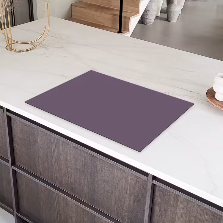 Velvet - Aubergine - Paars Inductie beschermer vinyl 3mm klein 276 -sfeer8