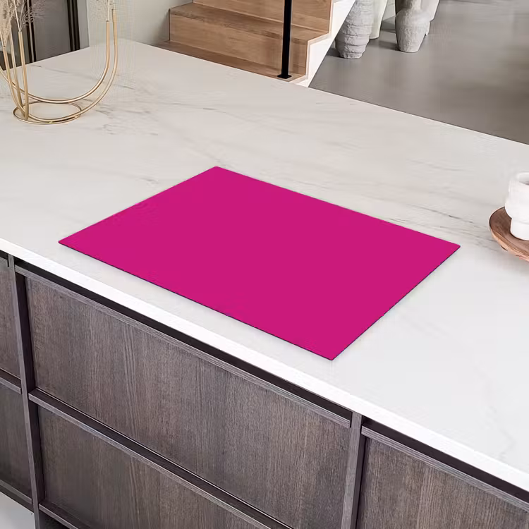 Velvet - Magenta - Roze Inductie beschermer vinyl 3mm klein 276 -sfeer8
