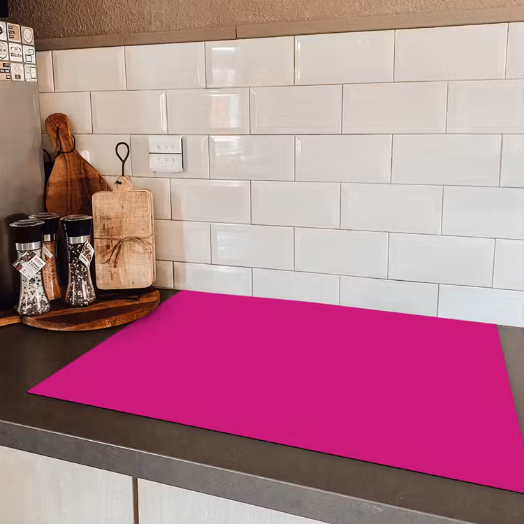 Velvet - Magenta - Roze Inductie beschermer vinyl 3mm klein 276 -sfeer3
