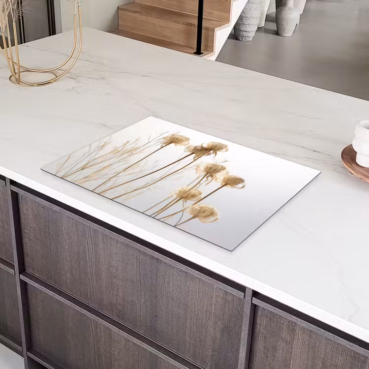 Verbleekte Bloemendans Inductie beschermer vinyl 3mm klein -sfeer8