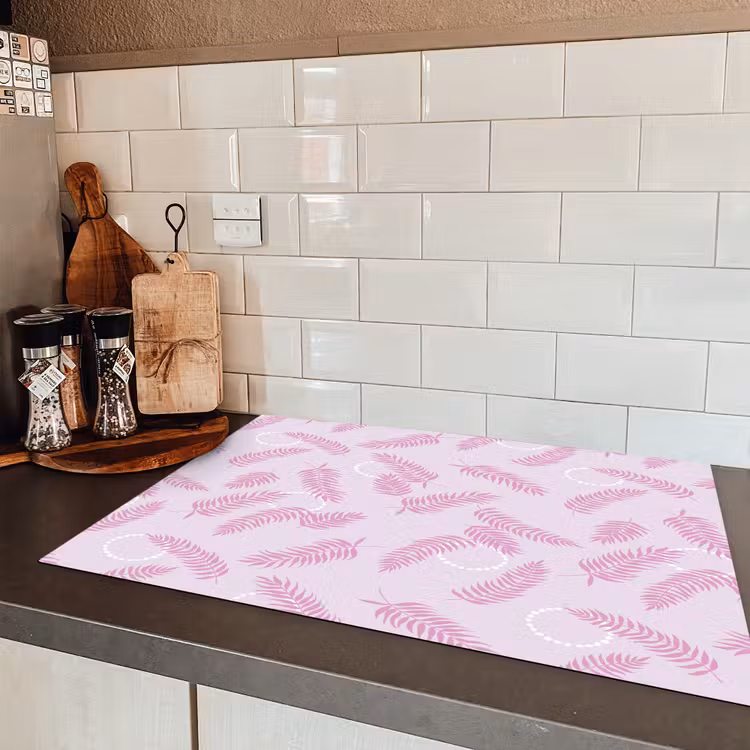 Veren - Paars - Wit Inductie beschermer vinyl 3mm klein 276 -sfeer3
