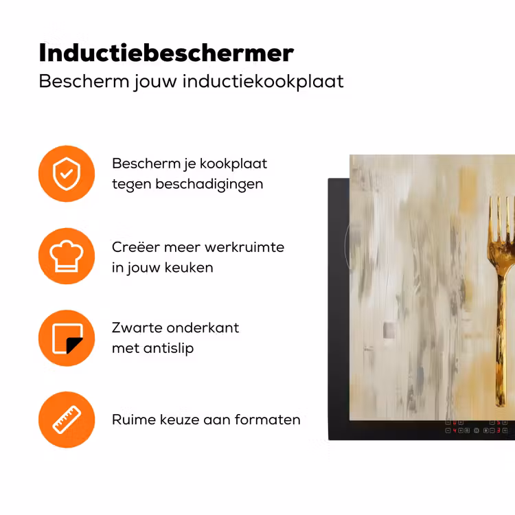 Verf - Goud - Bestek Inductie beschermer vinyl 3mm klein -zzzzzzz-td-ups