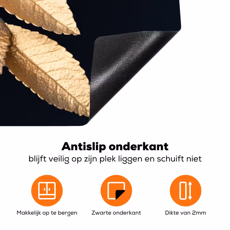 Verguld Bladwerk Inductie beschermer vinyl 3mm klein -zzzzzzz-td-onderkant