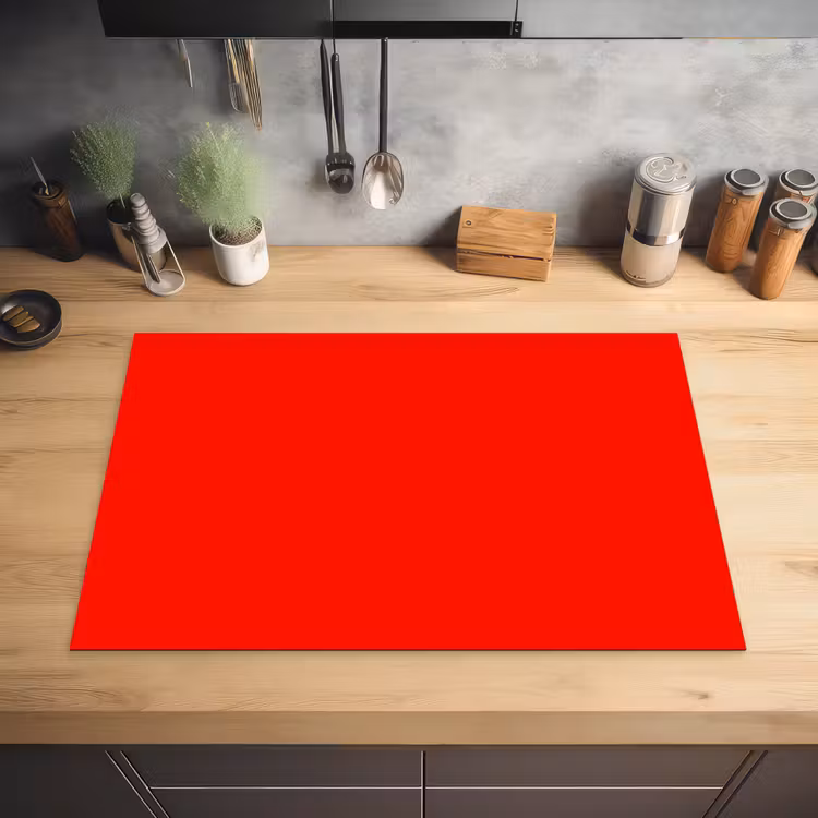 Vibrant - Vermilion - Rood Inductie beschermer vinyl 3mm klein 276 -sfeer5