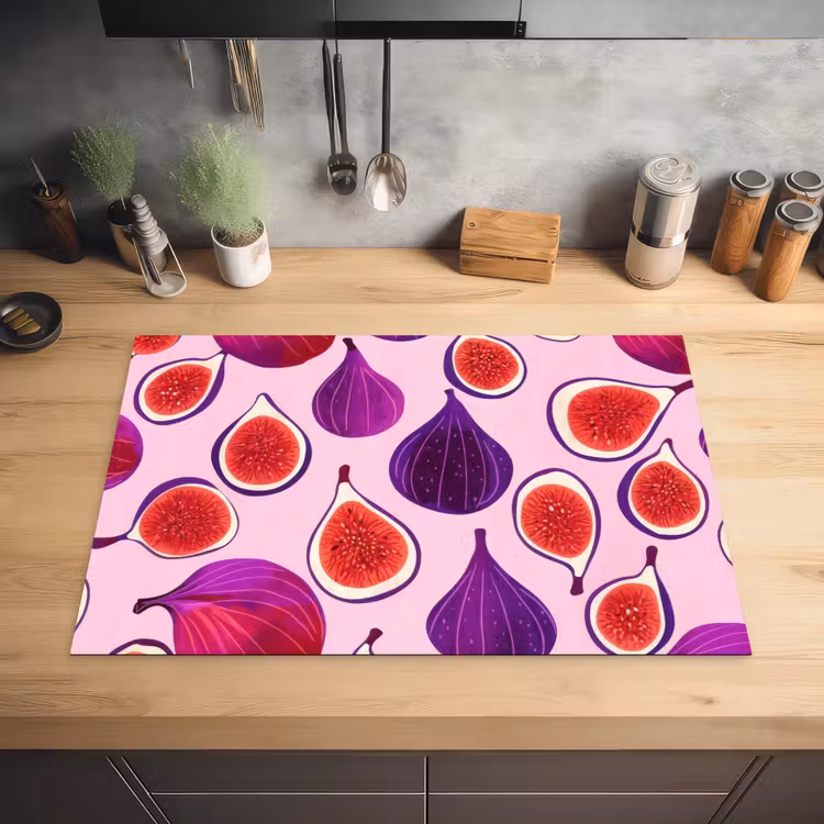 Vijgen - Roze - Paars Inductie beschermer vinyl 3mm klein -sfeer5