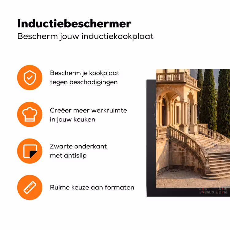 Inductiebeschermer - Villa - water -trappen - Villa - water -trappen Inductie beschermer vinyl 3mm klein