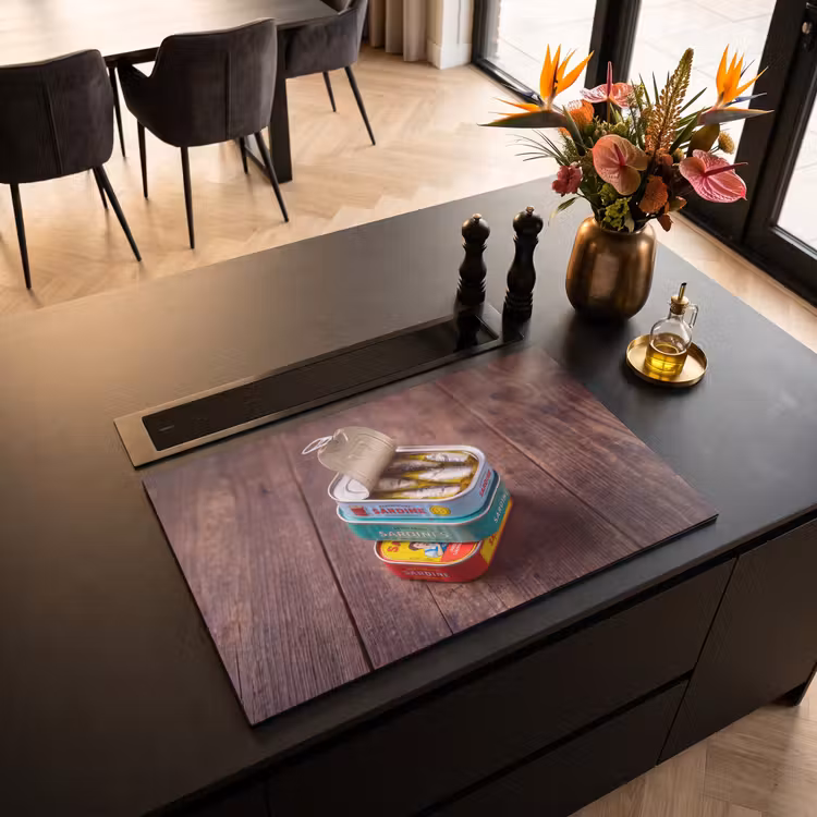 Inductiebeschermer - Vis - Blikjes - Keuken - Vis - Blikjes - Keuken Inductie beschermer vinyl 3mm klein