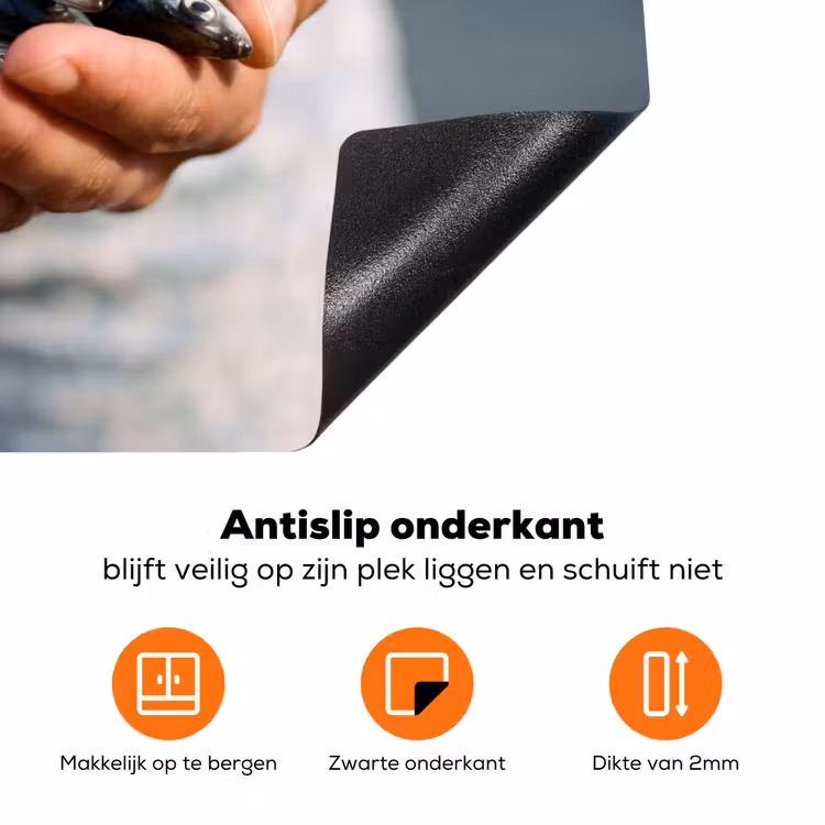 Inductiebeschermer - Vis - Handen - Natuur - Vis - Handen - Natuur Inductie beschermer vinyl 3mm klein
