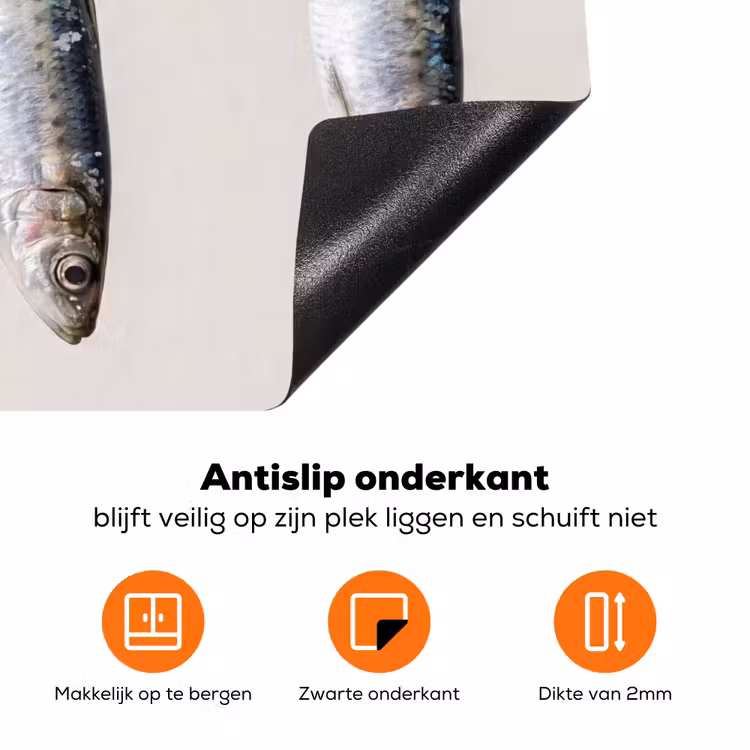 Inductiebeschermer - Vis - Hangend - Eten - Vis - Hangend - Eten Inductie beschermer vinyl 3mm klein