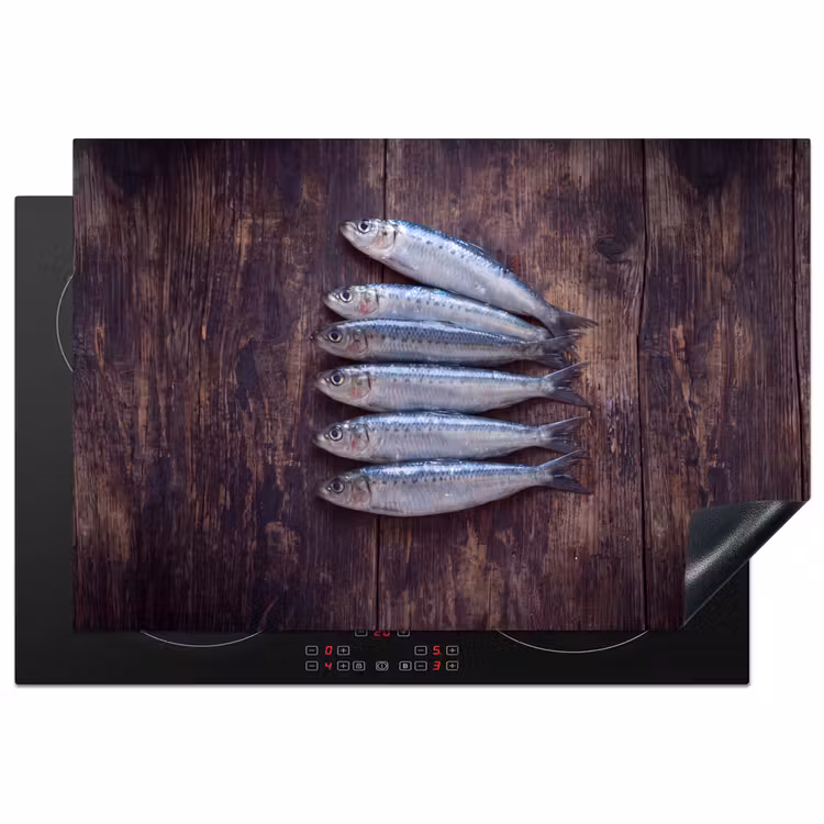 Inductiebeschermer - Vis - Hout - Eten - Vis - Hout - Eten Inductie beschermer vinyl 3mm klein