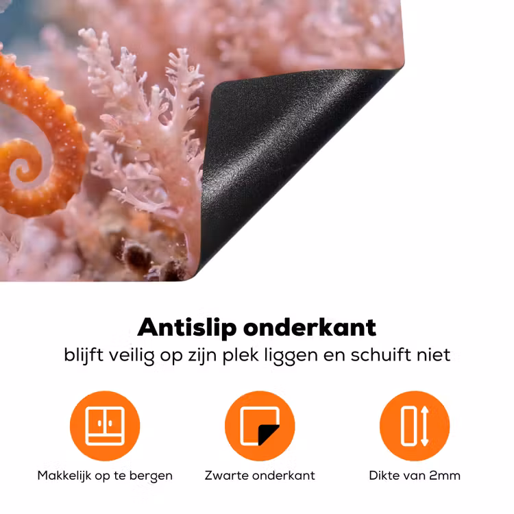 Vis - Koraal - Oceaan - Macro - Oranje Inductie beschermer vinyl 3mm klein -zzzzzzz-td-onderkant