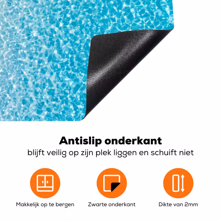 Vis - Oceaan - Strand - Turquoise - Natuur Inductie beschermer vinyl 3mm klein -zzzzzzz-td-onderkant
