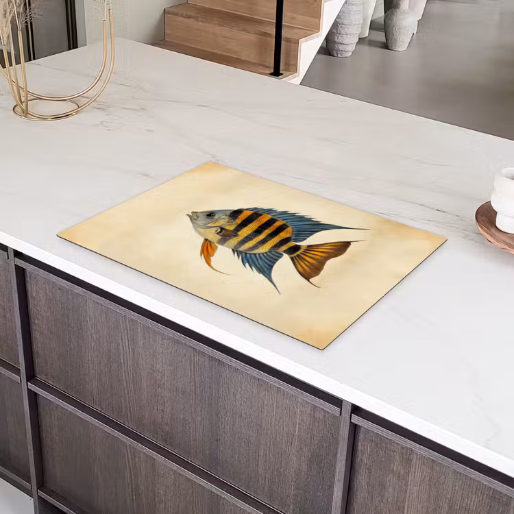 Vis - Tropisch - Strepen - Vinnen Inductie beschermer vinyl 3mm klein -sfeer8
