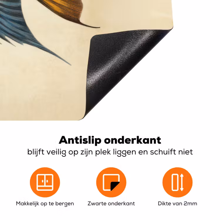 Vis - Tropisch - Strepen - Vinnen Inductie beschermer vinyl 3mm klein -zzzzzzz-td-onderkant