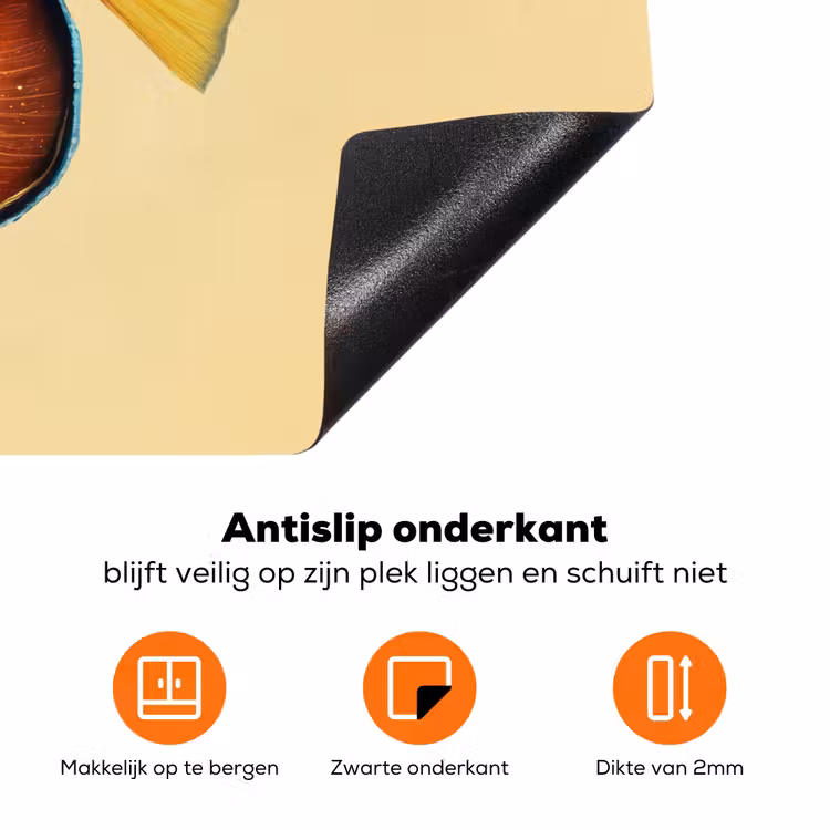 Vis - Vinnen - Blauw - Ogen Inductie beschermer vinyl 3mm klein -zzzzzzz-td-onderkant